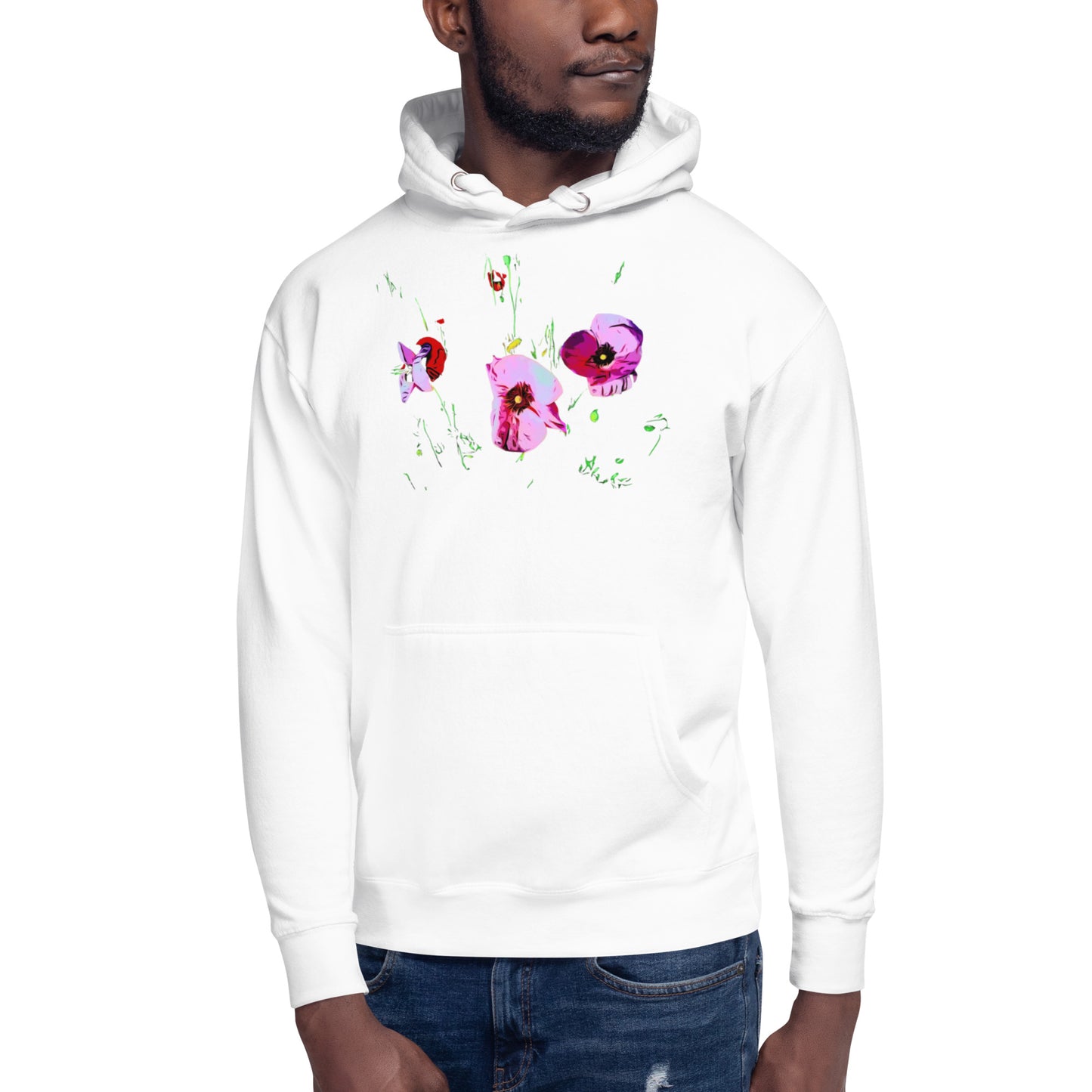 Field of Pink Poppy Flowers Unisex Hoodie