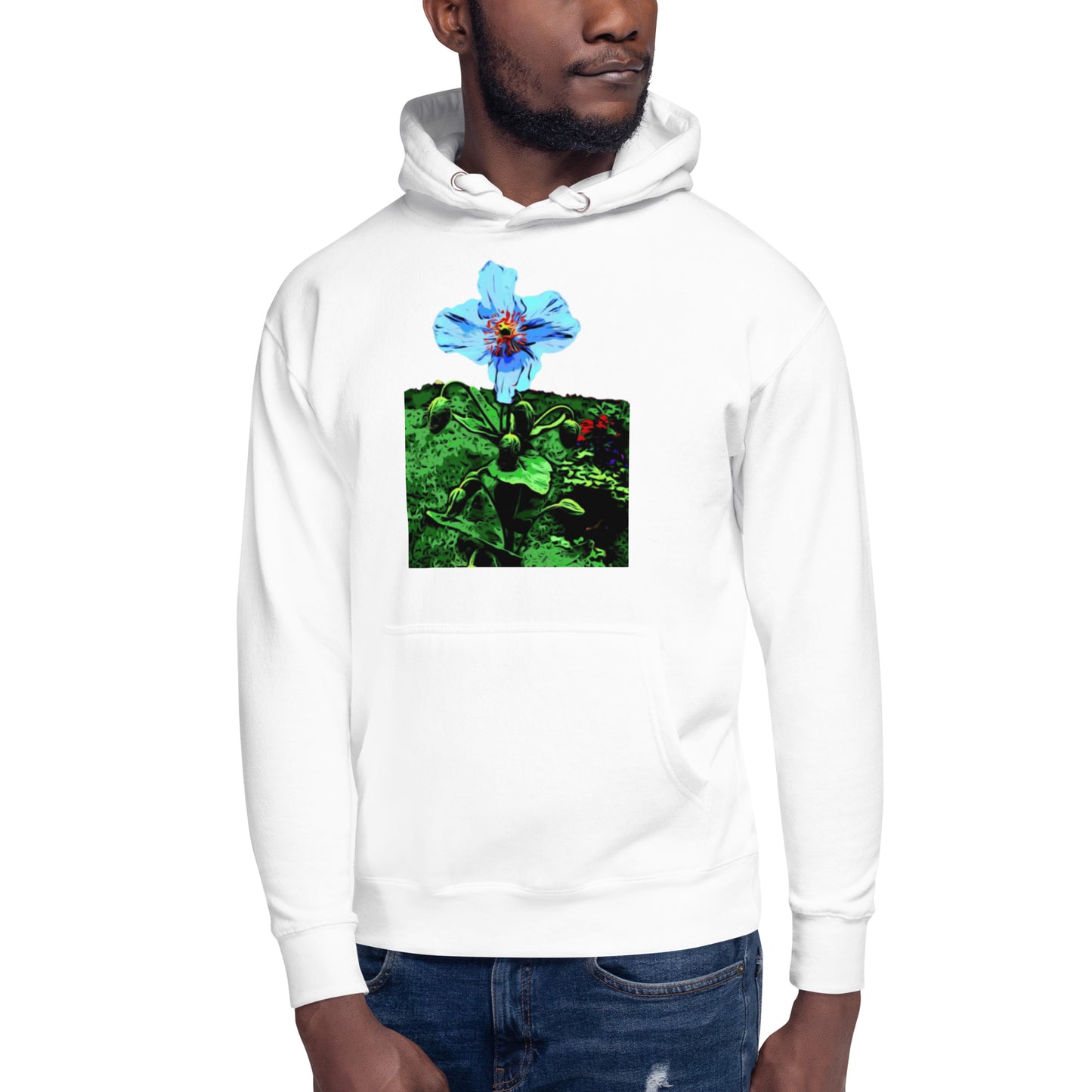 Blue Poppy Flower Unisex Hoodie