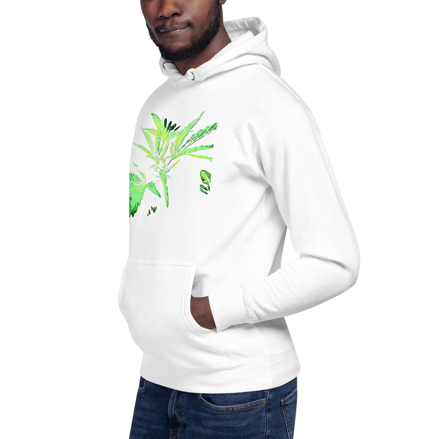 Close Up Praying Cannabis Plant Unisex Hoodie