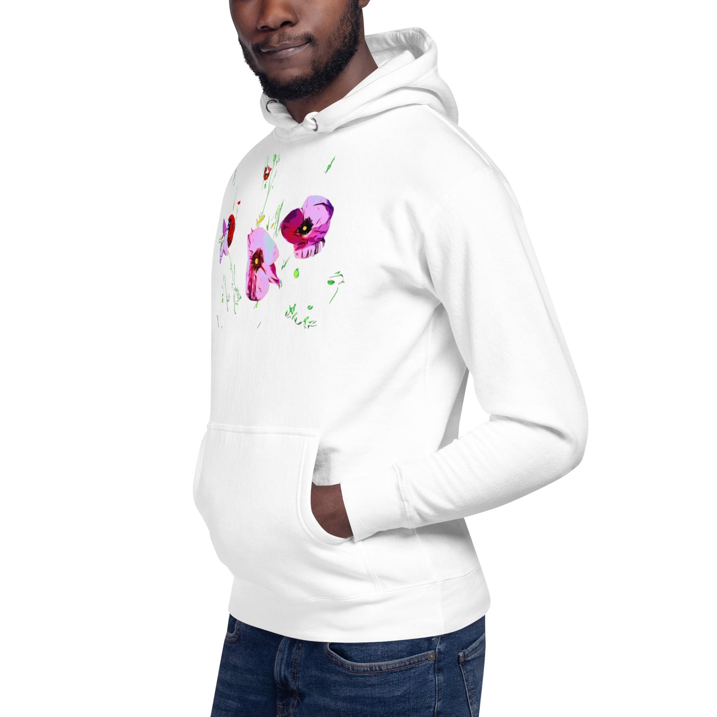 Field of Pink Poppy Flowers Unisex Hoodie