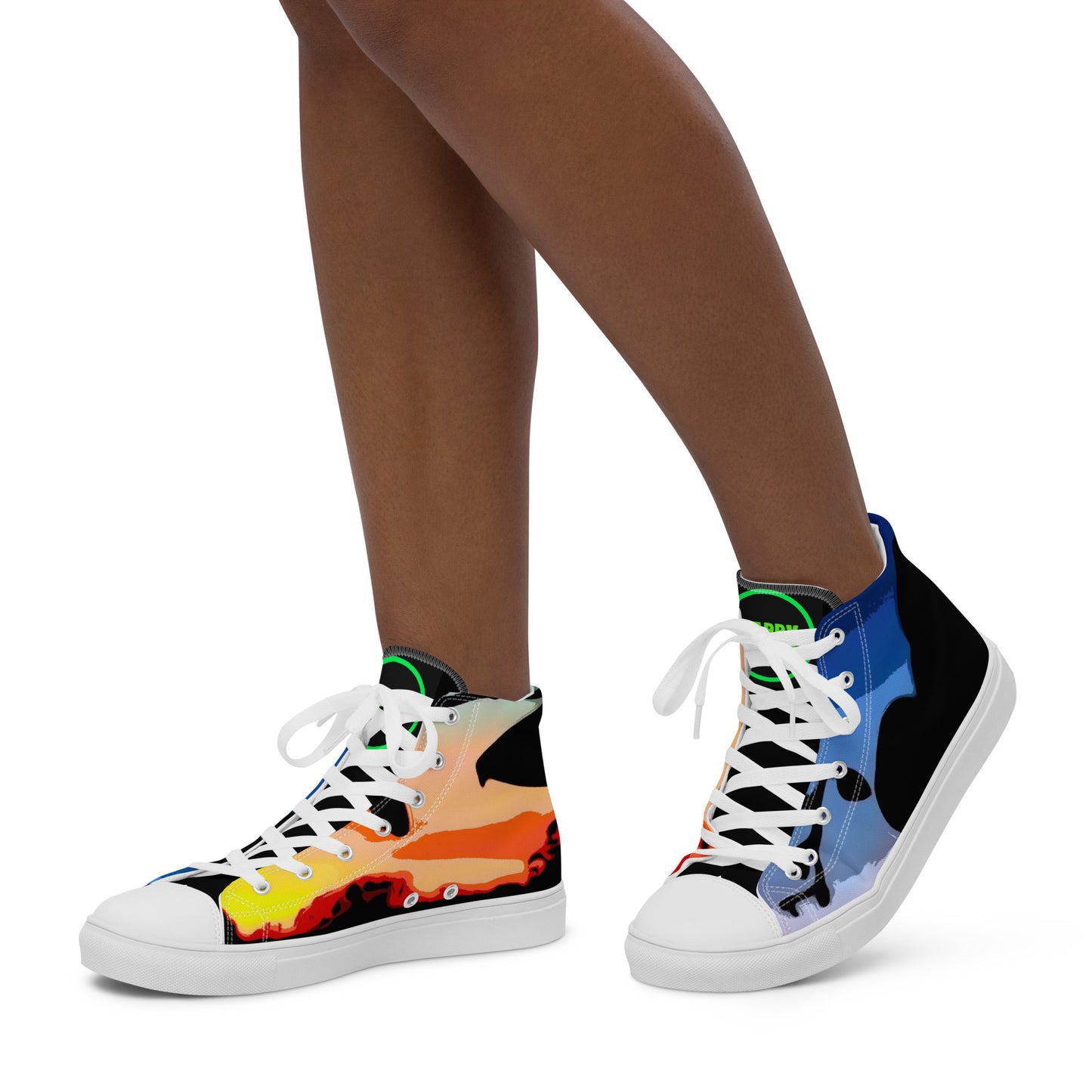Orchid Sunset Women’s high top canvas shoes