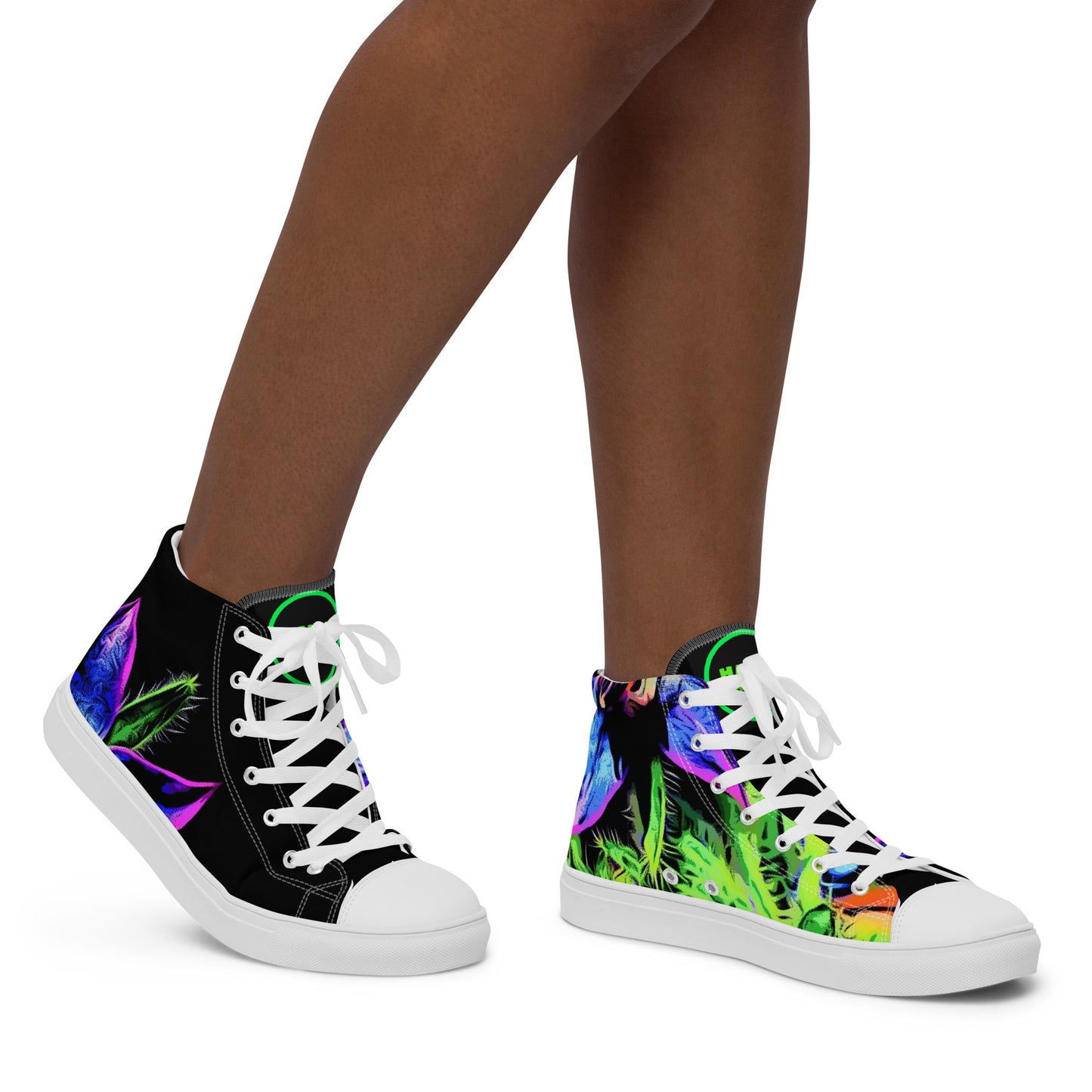 Starflower Women’s high top canvas shoes